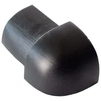Dalsys Außeneck Fliesenschiene Aluminium (eloxiert) Viertelkreisprofil 10mm, Schwarz