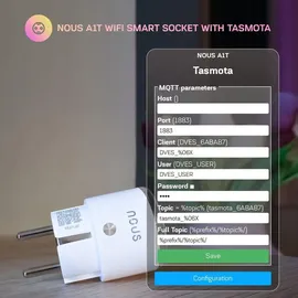 Nous Smart-Home-Steckdose 16A Weiß 1 St.