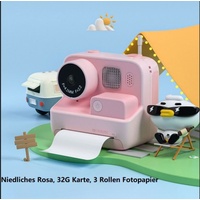 DTC GmbH Kinder-Polaroidkamera ( Niedliches Rosa) Kinderkamera