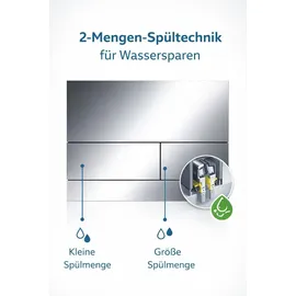 TECE TECEsquare II Met. WC-Betätigungsplatte Chrom glänzend