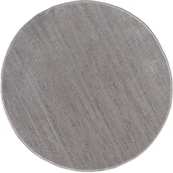 Teppich SEHRAZAT "Lima", grau (hellgrau), H:10mm Ø:160cm, Kunstfaser, Teppiche, Kurzflorteppich mit dezentem Glanz, hochwertige Verarbeitung