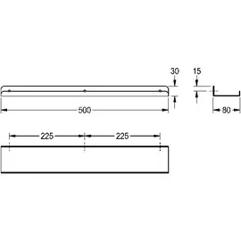 kwc aquarotter gmbh KWC Ablage, HEAVY DUTY, Edelstahl, 500x30x80 mm, Aufputz,