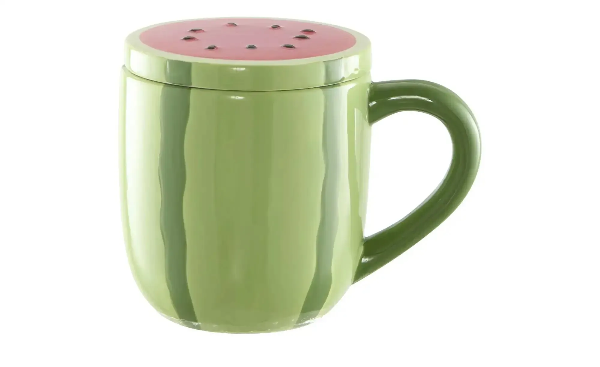 HOME STORY Tasse Melone   , grün , Dolomite , Maße (cm): H: 11,5  Ø: 9.5
