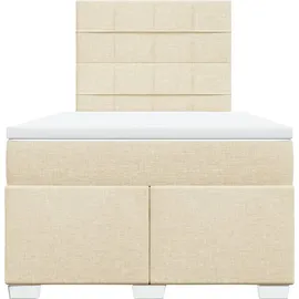 vidaXL Boxspringbett 120 x 190 cm Creme