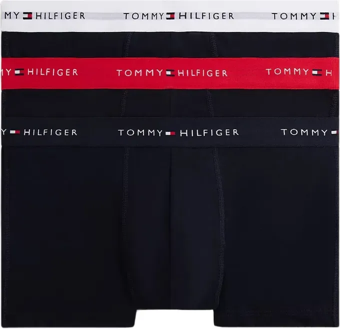 Tommy Hilfiger 3er-Pack Herren-Boxershorts SIGNATURE CTN ESS Rot/Weiß/Desert Sky Größe L