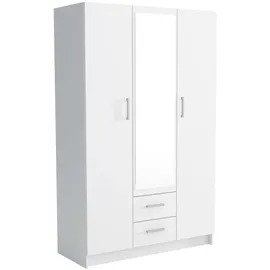 masseno Drehtürenschrank PINELLO 120 x 195 x 55 cm Weiß