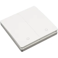 Funk-Wandtaster McPower ''Kinetic'' 2-fach, Funktion ohne Batterie, max. 200m