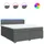 vidaXL Boxspringbett 180 x 200 cm Dunkelgrau