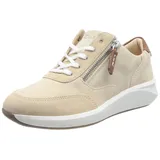 CLARKS Damen Un Rio Zip Sneaker, Light Sand Nub, 37.5 EU
