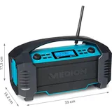 Medion MD 43320 DAB+ Baustellen-Radio blau / schwarz