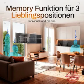 Easy Life EasyLife TV Wandhalterung elektrisch Auto Drive-out 32–75 Zoll | 50 kg | Weiß