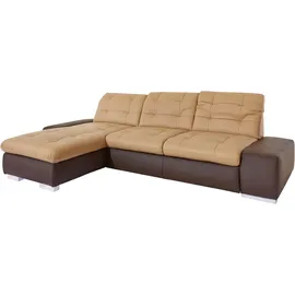sit&more Eckcouch Kunstleder 2-Sitzer Braun