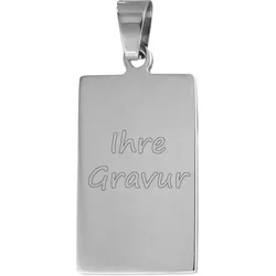 trendor 71576 Männer Gravur-Anhänger Edelstahl 45x20 mm