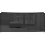 manjana möbel Style 225 x 98,7 x 40 cm Anthrazit / Schwarz