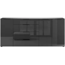 manjana möbel Style 225 x 98,7 x 40 cm Anthrazit / Schwarz