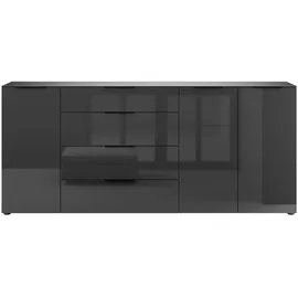 manjana möbel Style 225 x 98,7 x 40 cm Anthrazit / Schwarz