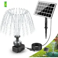 Solar Springbrunnen Für Außen 2025 Upgrade,3.5W Solar Teichpumpe Led-Lichtern Mi
