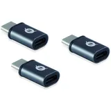 Conceptronic DONN05G OTG-Adapter für USB-C zu Micro USB 3.0 3er-Pack gr