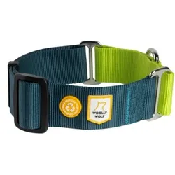 Woolly Wolf Halsband Color Block Martingale Deep Teal Mix S