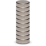 Maul Magnet (Ø x H) 10 mm x 3 mm Scheibe Silber 10 St. 6166396