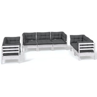 vidaXL 7-tlg Garten-Lounge-Set mit Kissen Kiefer Massivholz Modell 121