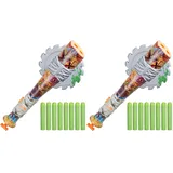 Nerf Zombie Strikeout INFECT 1 Dart-Blaster als Baseballschläger mit Sägeblatt mit 8 Nerf-Darts, interaktives Spielzeug für Zombie- und Apokalypsefans, für Kinder ab 8 Jahren (Packung mit 2)