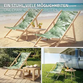 ECD Germany Sonnenliege 57,5 x 83 x 100 cm Weiß