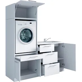 laundreezy Mehrzweckschrank-Set 168 x 200 x 68 cm Weiß