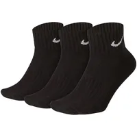 Nike Unisex One Quarter 3ppk Value Knöchelsocken (3 Paar), Schwarz (Black/White), XL EU