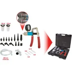 KS Tools KFZ Druck- und Unterdruckpumpen-Satz, 7-teilig