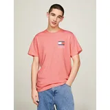 Tommy Jeans SLIM Fit T-Shirt mit Label-Print, Pink, L