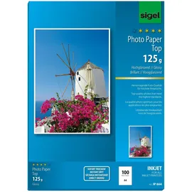 Sigel Fotopapier IP664 DIN A4 hochglänzend 125 g/qm 100 Blatt