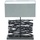 GLOBO Tischleuchte Tischlampe Beistelllampe Holzlampe Schreibtischlampe Wohnzimmerlampe, Holz schwarz Stoff grau, E27, H 50 cm