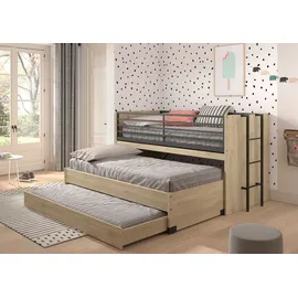 Vipack Halbhochbett SAM 90 x 200 cm Eiche braun