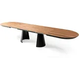 aea Ovaler Esszimmertisch 103 x 79 x 206 cm braun
