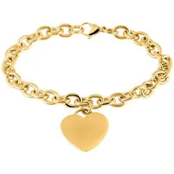 Armband LADY, gold (goldfarben, goldfarben), Armbänder, Damen, Edelstahl-Metall, Edelstahl, Metall