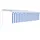 vidaXL Markise 5 x 3 m blau
