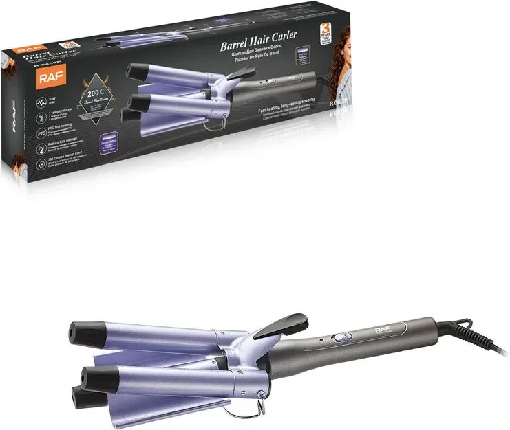 RAF 3-in-1 Haarstyling- und Heißluftbürste - 1200 W, schnelles Aufheizen, 360°-drehbarer Kabelanschluss, reduziertes Kammaufbau für Locken, Glätten und Trocknen