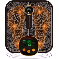 EMS Fussmassagegerät, Entspannendes Fußkissen für die Füße, elektrisches Massagegerät zur Linderung von Fußsohlenschmerzen und Verbesserung der Blutzirkulation, mit 6 Modi und 19 Stufen
