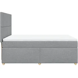 vidaXL Boxspringbett 140 x 200 cm Hellgrau