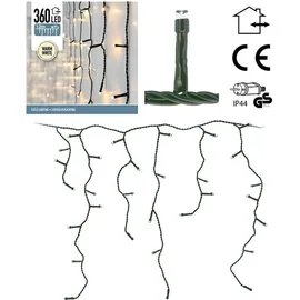 ECD Germany Lichtervorhang LED 12 m Warmweiß