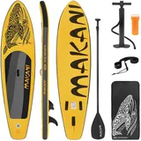 ECD Germany Stand Up Paddle Board Makani 320x80x15 cm Gelb, bis 120 kg