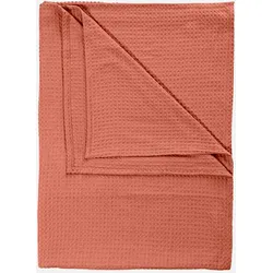 bonprix Waffelpique Überwurf, rot, 140x210 cm