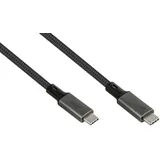 Good Connections USB 4.0 Gen. 3x2 Kabel (40GBit/s, 240W, 8K@60Hz), USB-CTM Stecker an USB-CTM Stecker, anthrazit, 0,5m,