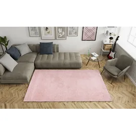 Bruno Banani Hochflor-Teppich BRUNO BANANI "Shaggy Soft" Gr. 2, rosa, B:70cm H:30mm L:140cm, Kunstfaser, Teppiche, gewebt, Uni Farben, besonders weich und kuschelig, Kundenliebling
