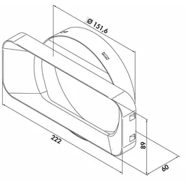 Naber P-MAS 150 Maueranschlussstutzen Adapter