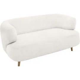 Home Affaire 2-Sitzer HOME AFFAIRE "Tistam Runde Form", weiß, B:160cm H:73cm T:86cm, 95% Polyester, 5% Nylon, Sofas, perfektes Einzelstück, organische Form, Füße aus massivem Holze