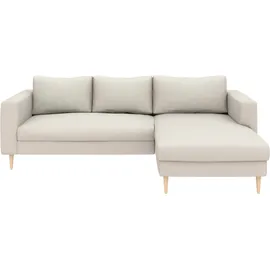 TRENDMANUFAKTUR Eckcouch Cord 2-Sitzer Grau