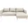 TRENDMANUFAKTUR Eckcouch Cord 2-Sitzer Grau