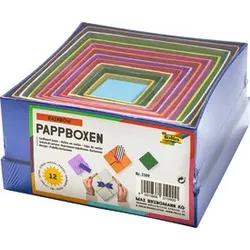 FOLIA Geschenkschachtel bunt blanco 3109 12tlg